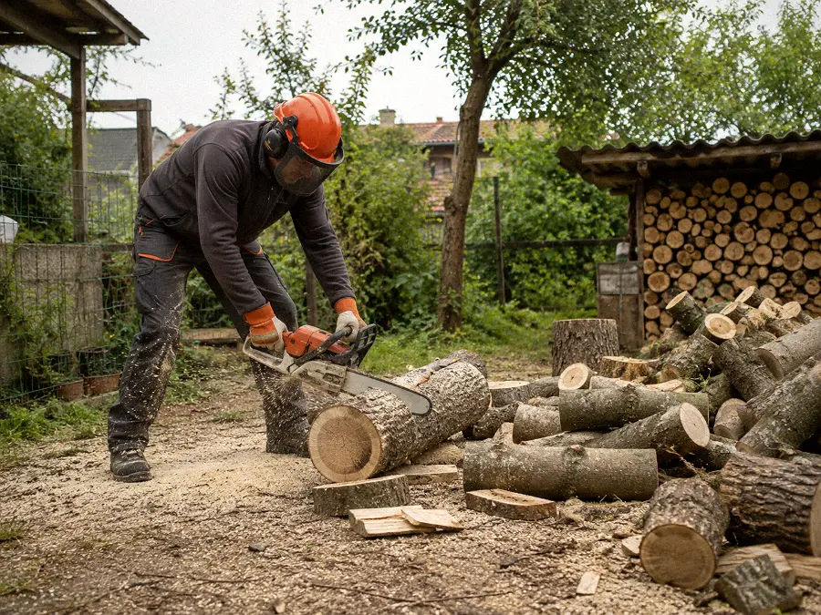 Рязане на дърва за огрев